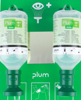 丹麥PLUM4694洗眼液 預(yù)防粉塵顆粒氯化鈉掛壁式弱酸堿洗眼液