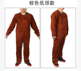 批發(fā)牛皮焊工防護(hù)服 耐高溫電焊焊接勞保工作服防阻燃帶袖皮圍裙