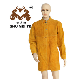 牛皮反穿衣防護(hù)服 電焊防護(hù)服工作服 可訂做隔熱防燙牛皮電焊服