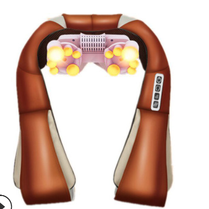 四鍵車(chē)載家用頸椎按摩儀器多功能熱敷電動(dòng)頸椎揉捏按摩披肩頸肩樂(lè)
