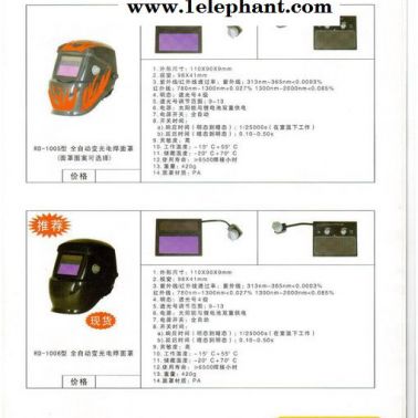 好佳自動變光電焊面罩