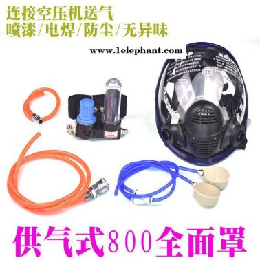 鑫勵(lì) 供氣式全面具 防毒面具 化工噴漆防護(hù)面罩 氬弧焊防毒800全面罩 供氣式防毒面具