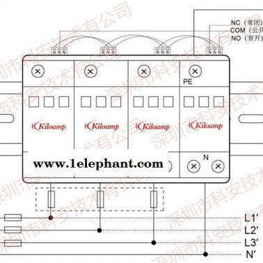 Kiloamp/科安III級交流電源防雷器/BC級電源防雷器（20-60kA） 三級單相220三相電源防雷器浪涌保護(hù)器