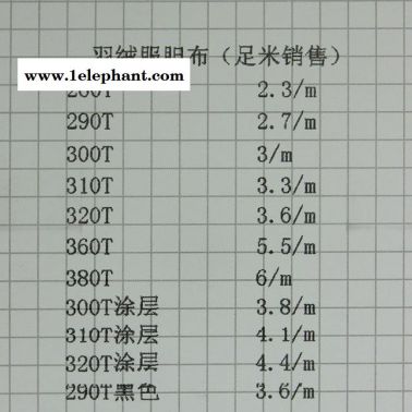 310T涂層滌綸膽布 羽絨服膽布 **防絨絨靜電防水