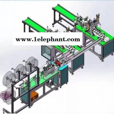 一拖二自動(dòng)化生產(chǎn)口罩機(jī) 一拖二自動(dòng)平面口罩機(jī) 平面1+2口罩機(jī)設(shè)備