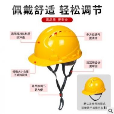 廠家直供三筋 高強(qiáng)度安全帽 建筑 工地施工 煤礦abs透氣安全帽