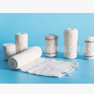 現(xiàn)貨供應(yīng)氨綸紅藍(lán)線皺紋繃帶 急救包配件crepe elastic bandage