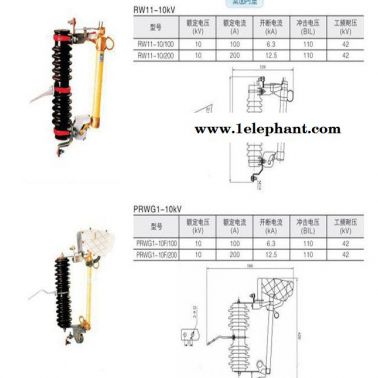 RW10-10KV低落式熔斷器肩堡。是一種過電流保護(hù)器 變電站