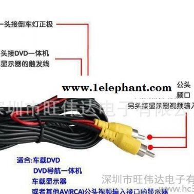 車載視頻線倒車AV頭汽車攝像頭視頻線6米/10米/12米/15米/20米