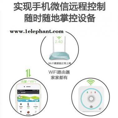 家用燃氣報警器-智能微信燃氣報警器廠家-紫橙微家ZC-RQ02 Wifi模塊手機微信遠程接收智能燃氣報警探測器